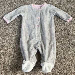Baby girl fleece pajamas